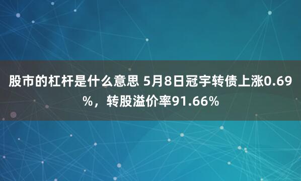 股市的杠杆是什么意思 5月8日冠宇转债上涨0.69%，转股溢价率91.66%