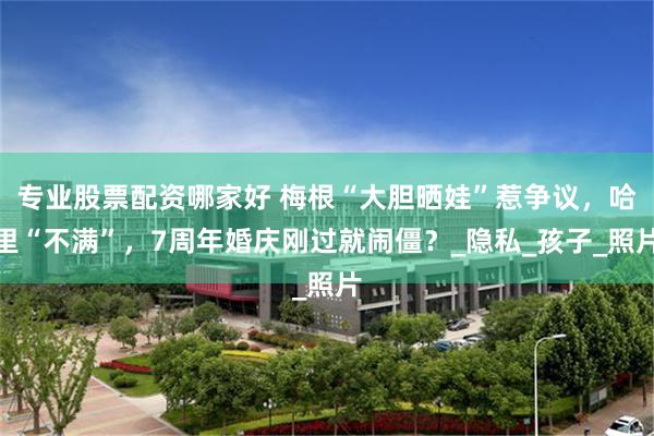 专业股票配资哪家好 梅根“大胆晒娃”惹争议，哈里“不满”，7周年婚庆刚过就闹僵？_隐私_孩子_照片